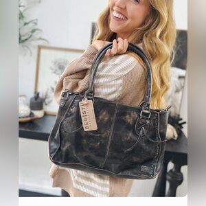 Bed Stu Rockababy Black Lux crossbody leather tote